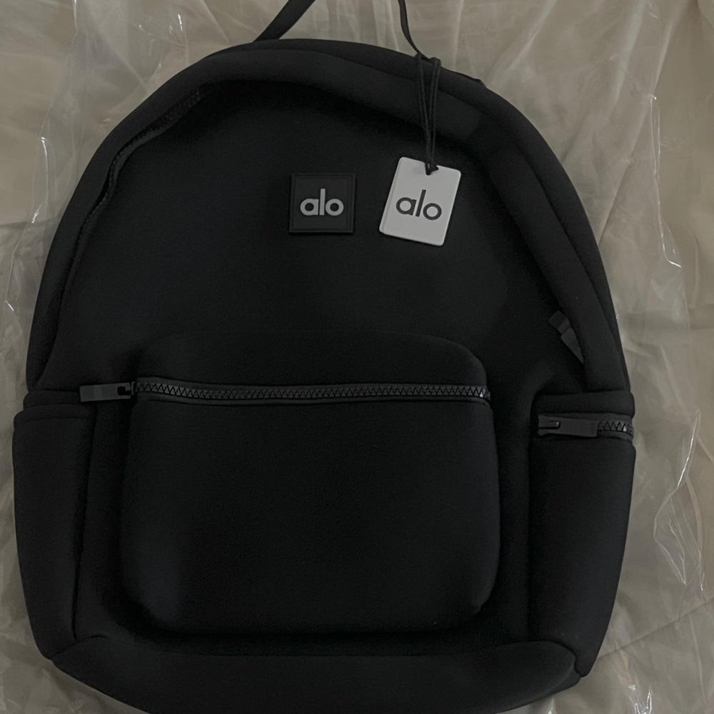 ALO Yoga Black Neoprene Backpack